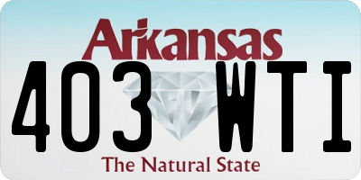 AR license plate 403WTI