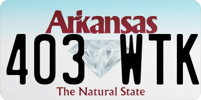 AR license plate 403WTK