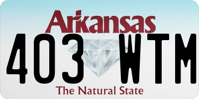 AR license plate 403WTM