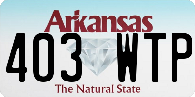 AR license plate 403WTP