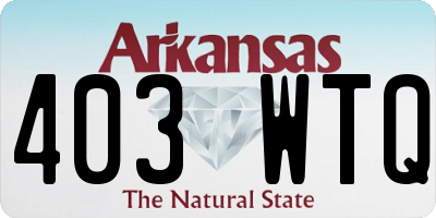 AR license plate 403WTQ