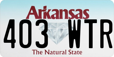 AR license plate 403WTR