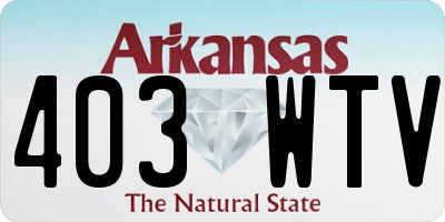 AR license plate 403WTV
