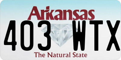 AR license plate 403WTX