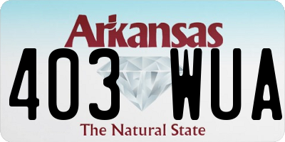 AR license plate 403WUA