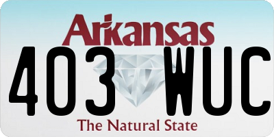 AR license plate 403WUC