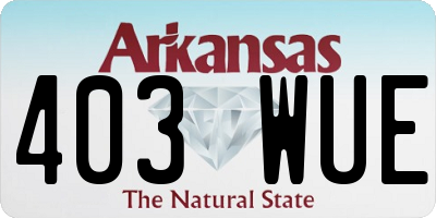 AR license plate 403WUE