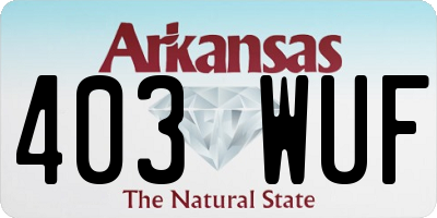 AR license plate 403WUF