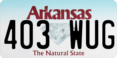 AR license plate 403WUG