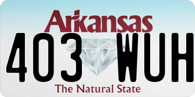 AR license plate 403WUH