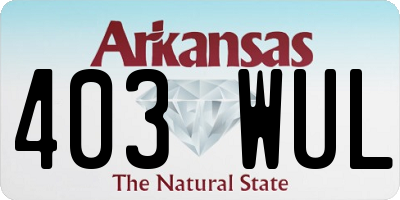 AR license plate 403WUL