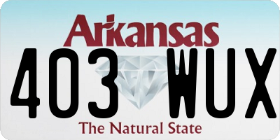 AR license plate 403WUX