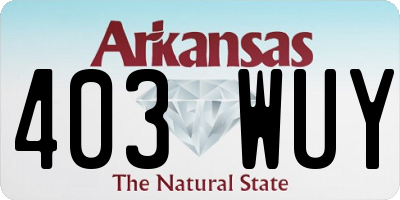 AR license plate 403WUY
