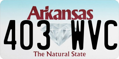 AR license plate 403WVC