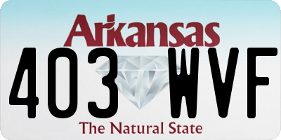 AR license plate 403WVF