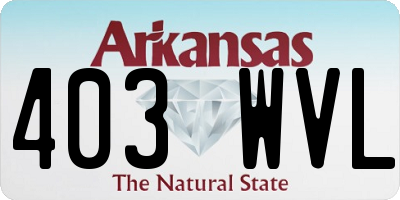 AR license plate 403WVL
