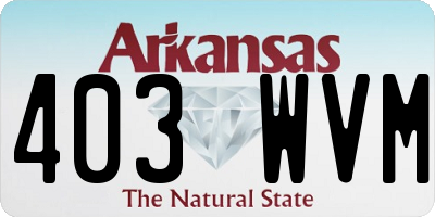 AR license plate 403WVM