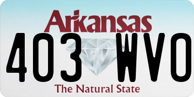 AR license plate 403WVO