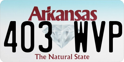 AR license plate 403WVP