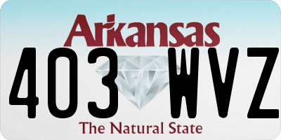 AR license plate 403WVZ