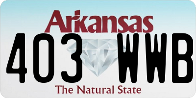 AR license plate 403WWB