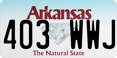 AR license plate 403WWJ