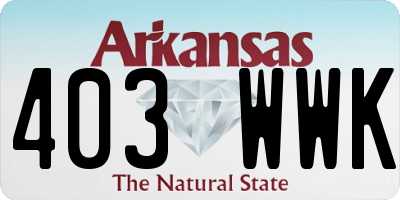 AR license plate 403WWK