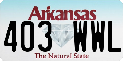 AR license plate 403WWL