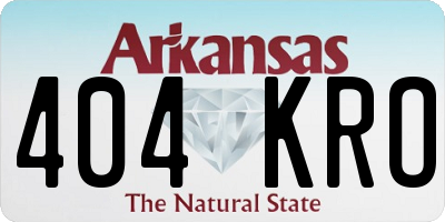 AR license plate 404KRO