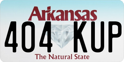 AR license plate 404KUP