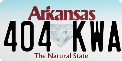 AR license plate 404KWA