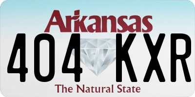 AR license plate 404KXR
