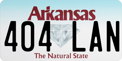 AR license plate 404LAN