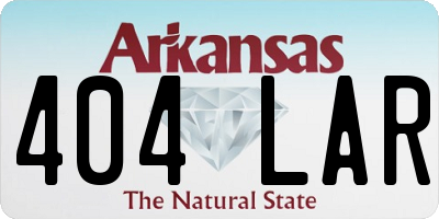 AR license plate 404LAR