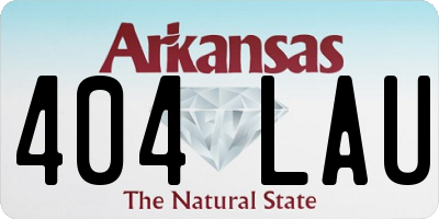 AR license plate 404LAU