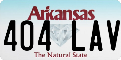 AR license plate 404LAV