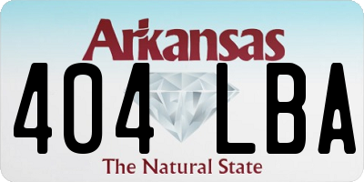 AR license plate 404LBA