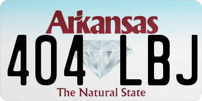 AR license plate 404LBJ