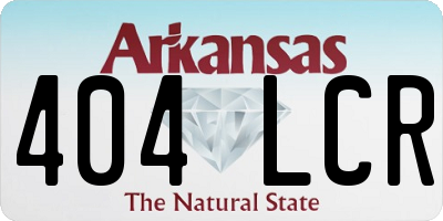 AR license plate 404LCR