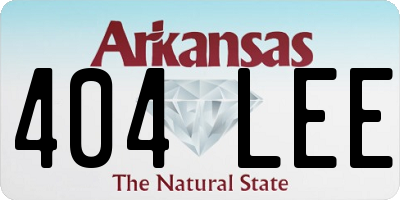 AR license plate 404LEE