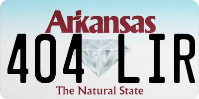 AR license plate 404LIR