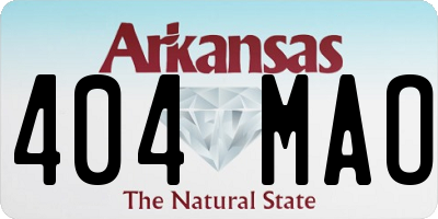 AR license plate 404MAO