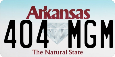 AR license plate 404MGM