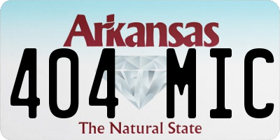 AR license plate 404MIC