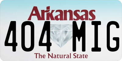 AR license plate 404MIG