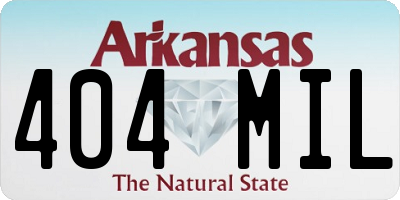 AR license plate 404MIL