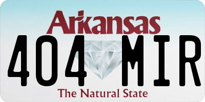 AR license plate 404MIR