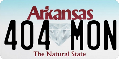 AR license plate 404MON