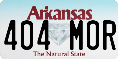 AR license plate 404MOR