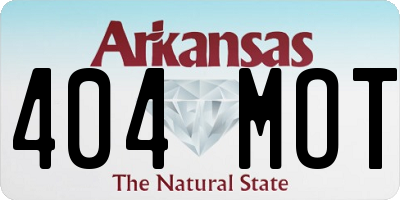 AR license plate 404MOT